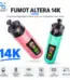 FUMOT Altera 14K disposable vape with two devices, digital displays and adjustable airflow features