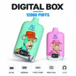 FUMOT Digital Box 12000 rechargeable disposable vape with LED battery and e-liquid display
