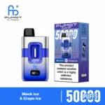 FUMOT ECO 2in1 50K vape device and box for the Black Ice & Grape Ice flavor pair