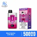 FUMOT ECO 2in1 50K vape device and box for the Black Mamba & Mr Blue flavor pair