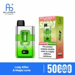 FUMOT ECO 2in1 50K vape device and box for the Lady Killer & Magic Love flavor pair