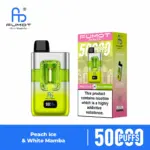 FUMOT ECO 2in1 50K vape device and box for the Peach Ice & White Mamba flavor pair
