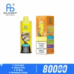 FUMOT ECO 4in1 80K vape and box with Cola Lime four-flavor combination