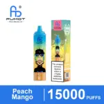 Fumot Tornado 15000 Peach Mango disposable vape with retail packaging