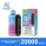 FUMOT Tornado 20000 Blueberry Raspberry Hard Candy disposable vape and packaging