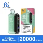 FUMOT Tornado 20000 Lychee Hami Melon disposable vape and packaging