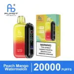 FUMOT Tornado 20000 Peach Mango Watermelon disposable vape and packaging