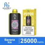 FUMOT Tornado 25000 Banana Ice disposable vape and packaging
