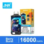 JNR Falcon 16K Berry Burst disposable vape with matching retail box