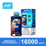 JNR Falcon 16K Blackberry Red Raspberry vape with retail box