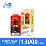 JNR Falcon-X 18K Cherry Peach Lemonade disposable vape and matching package