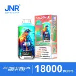 JNR Falcon-X 18K Watermelon Rooty Fizz vape with aqua device and retail box