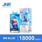 JNR Falcon-X 18K Mr. Blue disposable vape with blue eagle design and box