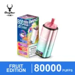 STAGBAR 4-in-1 80K Fruit Edition disposable vape and box with four iced fruit flavors
